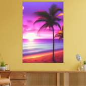 Karibik Palmen Strand Leinwanddruck (Insitu (Wohnzimmer))