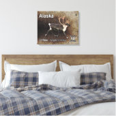 Karibik (Reindeer) - Alaska Postage Leinwanddruck (Insitu (Schlafzimmer))