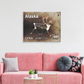 Karibik (Reindeer) - Alaska Postage Leinwanddruck (Insitu (Wohnzimmer))