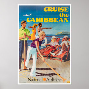 Karibik-Reiseplakat Kreuzfahrtschiff-Druck Nationa Poster