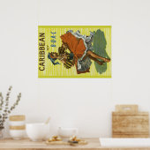 Karibik-Reiseposter Poster (Küche)