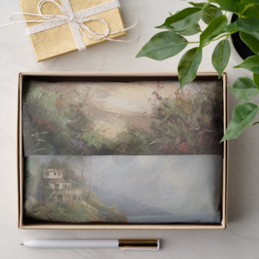 Karibik Rustikale Küstenmalerei Dekoupage Seidenpapier (Geschenk)