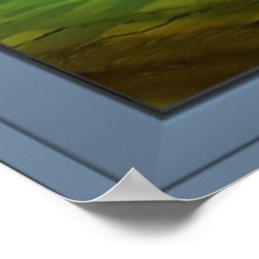 Karibik Sandy Beach Window Landschaft - Illusion Poster (Ecke)