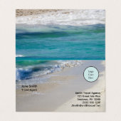 Karibik Sea Beach Scene Falted Business Card Visitenkarten (Außenseite Aufgefaltet)