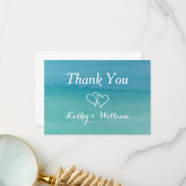 Karibik Seefeld Hochzeit am Strand Dankeskarte