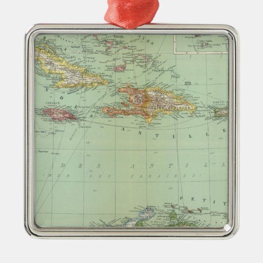 Karibik Silbernes Ornament (Vorne)