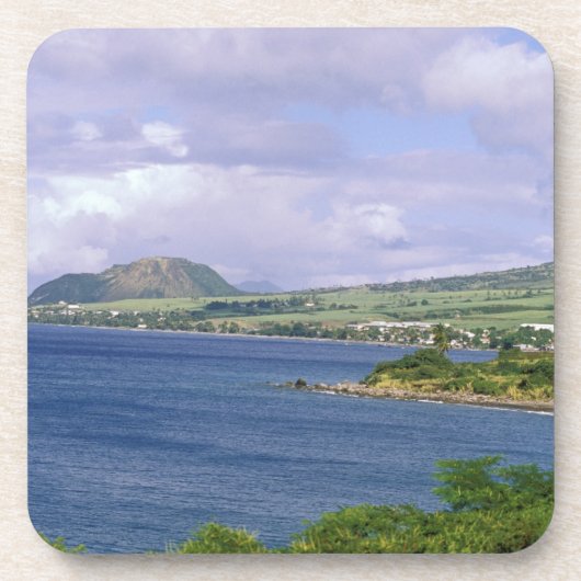 Karibik, St. Kitts, Roseau. Küste. Getränkeuntersetzer (Vorderseite)