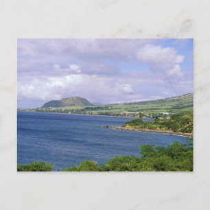 Karibik, St. Kitts, Roseau. Küste. Postkarte