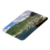 Karibik, St. Lucia, Soufriere. Boote in Magnet (Linke Seite)