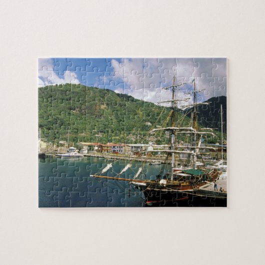 Karibik, St. Lucia, Soufriere. Boote in Puzzle (Horizontal)