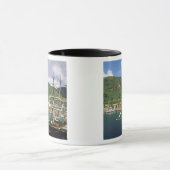 Karibik, St. Lucia, Soufriere. Boote in Tasse (Zentrum)