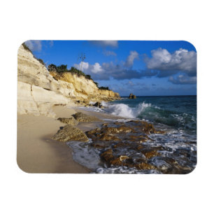 Karibik, St. Martin, Klippen am Cupecoy-Strand Magnet
