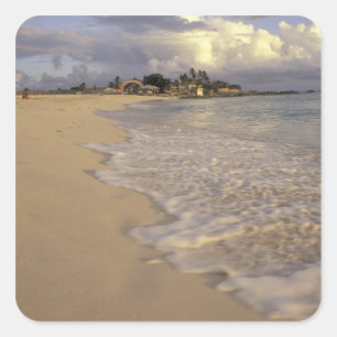 Karibik, St. Martin (St. Maarten). Maho Bay Quadratischer Aufkleber