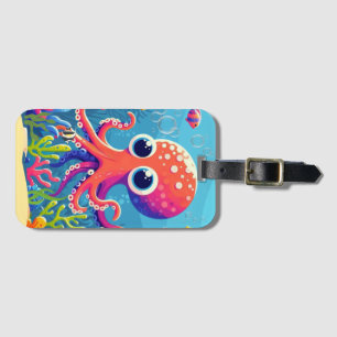 Karibik-/Tropen-/Hawaii süße Octopus Gepäckanhänger