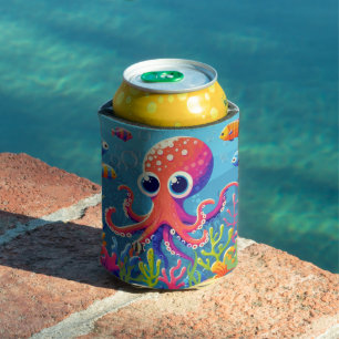 Karibik-/Tropen-/Hawaii süße Oktopus Dosenkühler