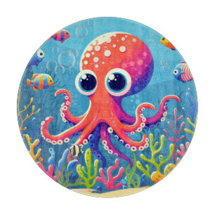 Karibik-/Tropen-/Hawaii süße Oktopus Schneidebrett