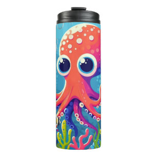 Karibik-/Tropen-/Hawaii süße Oktopus Thermosbecher