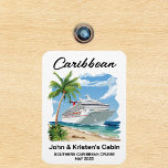 Karibik Tropical Cruise Ship Restaurant Magnet<br><div class="desc">Dieses Design kann in dem Bereich personalisiert werden, der durch das Ändern des Fotos und/oder Textes zur Verfügung gestellt wird. Sie können auch angepasst werden, indem Sie auf Vorlage personalisieren klicken und dann auf die Schaltfläche klicken, um weitere Optionen anzupassen, um die Hintergrundfarbe zu löschen oder zu ändern, Text hinzuzufügen,...</div>