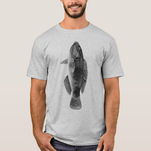 Karibik Tropical Reef Fisch, schwarz, weiß und gra T-Shirt