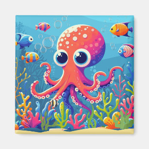Karibik/tropisch/hawaiianisch süßer Oktopus Magnet