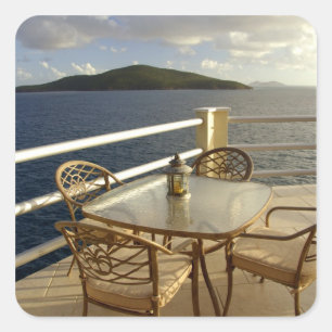 Karibik, U.S. Jungfrau Islands, St. Thomas.Ansehen Quadratischer Aufkleber