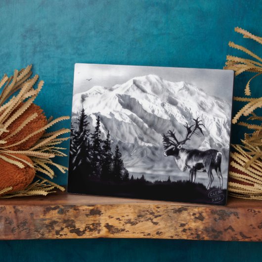 Karibik und Gebirge Plaque Fotoplatte (Seite)