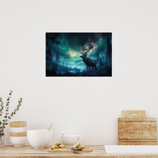 Karibik unter den Nordlichtern Poster (Küche)