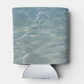 Karibik Wasser Abstrakt blauer Natur Dosenkühler (Rückseite)