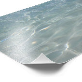 Karibik Wasser Abstrakt blauer Natur Fotodruck (Ecke)