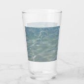 Karibik Wasser Abstrakt blauer Natur Glas (Rückseite)