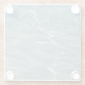 Karibik Wasser Abstrakt blauer Natur Glasuntersetzer (Rückseite)