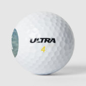 Karibik Wasser Abstrakt blauer Natur Golfball (Logo)