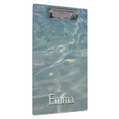 Karibik Wasser Abstrakt blauer Natur Klemmbrett (Rechts)