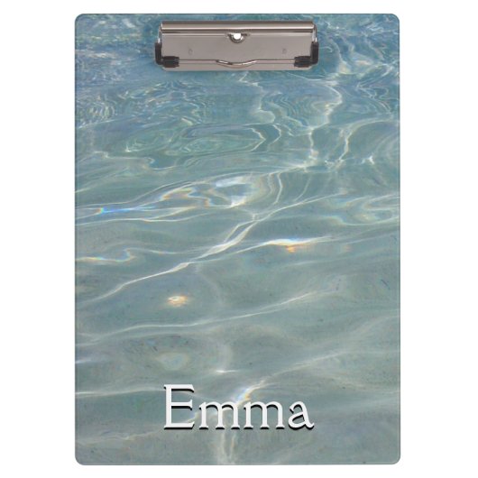 Karibik Wasser Abstrakt blauer Natur Klemmbrett (Vorderseite)