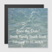 Karibik Wasser Abstrakt blauer Natur Magnetkarte (Vorne/Hinten)