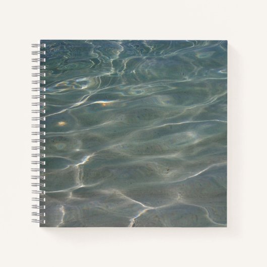 Karibik Wasser Abstrakt blauer Natur Notizblock (Vorderseite)