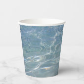 Karibik Wasser Abstrakt blauer Natur Pappbecher (Vorderseite)
