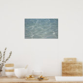 Karibik Wasser Abstrakt blauer Natur Poster (Küche)