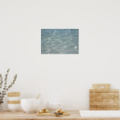 Karibik Wasser Abstrakt blauer Natur Poster (Küche)