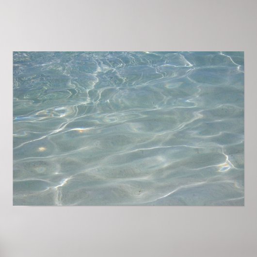 Karibik Wasser Abstrakt blauer Natur Poster (Vorne)