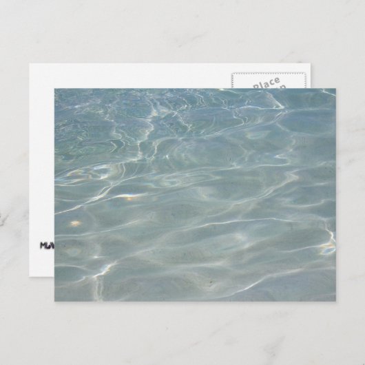 Karibik Wasser Abstrakt blauer Natur Postkarte (Vorne/Hinten)