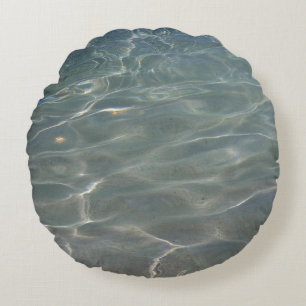 Karibik Wasser Abstrakt blauer Natur Rundes Kissen