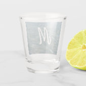 Karibik Wasser Abstrakt blauer Natur Schnapsglas (Rückseite)