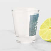 Karibik Wasser Abstrakt blauer Natur Schnapsglas (Links)