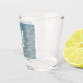 Karibik Wasser Abstrakt blauer Natur Schnapsglas (Rechts)