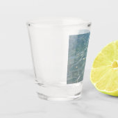 Karibik Wasser Abstrakt blauer Natur Schnapsglas (Links)