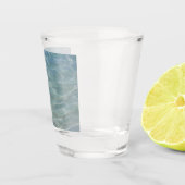 Karibik Wasser Abstrakt blauer Natur Schnapsglas (Rechts)