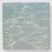 Karibik Wasser Abstrakt blauer Natur Steinuntersetzer (Vorderseite)