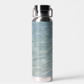 Karibik Wasser Abstrakt blauer Natur Trinkflasche (Rückseite)