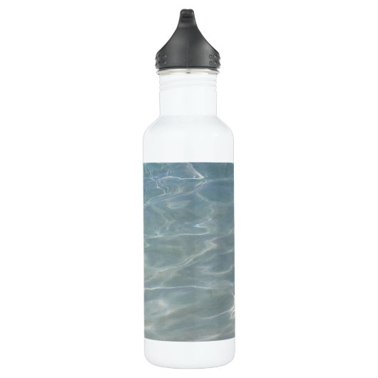 Karibik Wasser Abstrakt blauer Natur Trinkflasche (Rechts)
